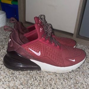 Maroon Nike Air Max 270’s